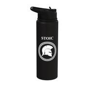Stoic Ancient Warrior Virtues Philosopher Stainless Steel Insulated Water Bottle