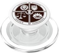 Stoic Four Virtues Courage Wisdom Justice Temperance PopSockets PopGrip for MagSafe