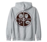 Stoic Four Virtues Courage Wisdom Justice Temperance Zip Hoodie