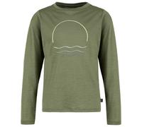 Stoic - Kid's Merino155 LaholmSt. Print L/S - Merino shirt size 152, olive