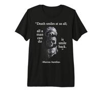 Stoic Marcus Aurelius Philosophy Death Smiles At Us All Premium T-Shirt