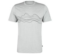 Stoic - Merino155 LaholmSt. Print T-Shirt Lines - Merino shirt size S, grey
