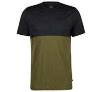 Stoic - MerinoChill MMXX. Göteborg Colorblock Tee - Merino shirt size 3XL, olive/black
