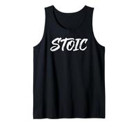 Stoic Minimalist Modern Philosophy Bold Typographic Graphic Tank Top
