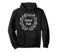 Stoic Minimalist Tee for Women Men Amor Fati Floral Wreat Pullover Hoodie
