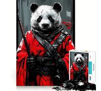 Stoic Panda Warrior Jigsaw Puzzles for Adults 1000 Piece Enhance Recall Leisure Time Exact Edge Festival Gift 50x75cm