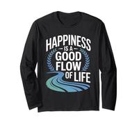 Stoic Philosoper Quote Motivational Happiness Stoicism Long Sleeve T-Shirt