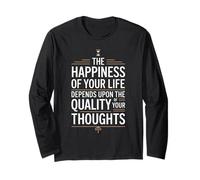 Stoic Philosoper Quote Motivational Stoicism Happiness Long Sleeve T-Shirt