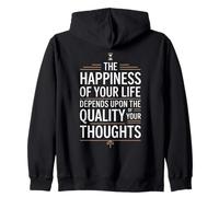 Stoic Philosoper Quote Motivational Stoicism Happiness Zip Hoodie
