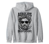 Stoic Philosoper Quote Motivational Stoicism Marcus Aurelius Zip Hoodie