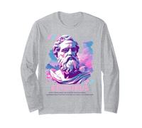 Stoic Philosopher Epicurus Retro Y2K Aesthetic Stoicism Long Sleeve T-Shirt