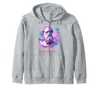 Stoic Philosopher Epicurus Retro Y2K Aesthetic Stoicism Zip Hoodie