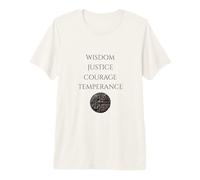 Stoic Philosophy Cardinal Virtues Typography Streetwear Premium T-Shirt