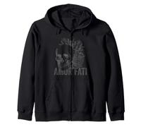 Stoic Philosophy Gray Hellenistic Stoicism Amor Fati Zip Hoodie