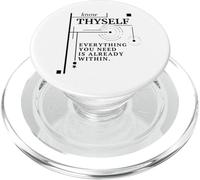 Stoic Philosophy Quote Self Discipline Know Thyself PopSockets PopGrip for MagSafe
