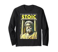 Stoic Philosophy Vintage Book Cover Stoicism Philosopher Long Sleeve T-Shirt