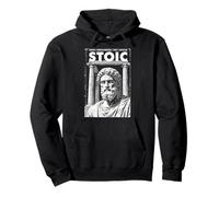 Stoic Philosophy Vintage Book Cover Stoicism Philosopher Pullover Hoodie