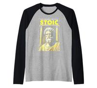 Stoic Philosophy Vintage Book Cover Stoicism Philosopher Raglan Baseball Tee