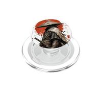 Stoic Ronin Samurai Red Sun Japanese Warrior Portrait Art PopSockets PopGrip for MagSafe