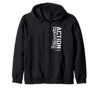 Stoic Seneca Reminder: Action, Begin at Once, Life Is Short Zip Hoodie
