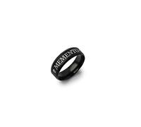 STOIC STORE UK Memento Mori Ring,Stoic Momento Mori ring Stainless Steel Skull Ring With Wrapped Text,Mens Rings Women For Daily Stoic Practice And Meditations EDC, Stainless Steel, No Gemstone