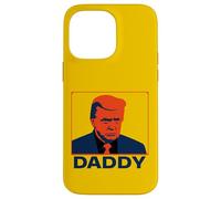 Stoic Trump Pop Art Portrait with “Daddy” Caption Case for iPhone 14 Pro Max