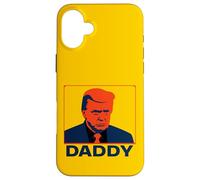 Stoic Trump Pop Art Portrait with “Daddy” Caption Case for iPhone 16 Plus