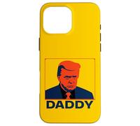 Stoic Trump Pop Art Portrait with “Daddy” Caption Case for iPhone 16 Pro Max