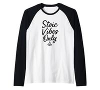 Stoic Vibes Only - Calm Mind Strong Spirit Raglan Baseball Tee