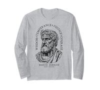 Stoic Virtues Marcus Aurelius Stone Temple Stoicism Long Sleeve T-Shirt