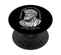 Stoic Virtues Marcus Aurelius Stone Temple Stoicism PopSockets Adhesive PopGrip
