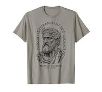 Stoic Virtues Marcus Aurelius Stone Temple Stoicism T-Shirt