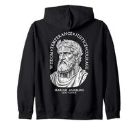 Stoic Virtues Marcus Aurelius Stone Temple Stoicism Zip Hoodie