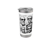 Stoic Virtues Wisdom Temperance Justice Courage Comic Stainless Steel Insulated Tumbler