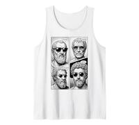 Stoic Virtues Wisdom Temperance Justice Courage Comic Tank Top