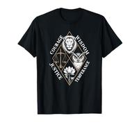 Stoicism Daily Motivation The Four Virtues Marcus Aurelius T-Shirt