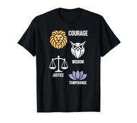 Stoicism Daily Motivation The Four Virtues Marcus Aurelius T-Shirt