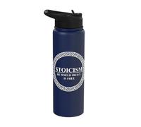 Stoicism He Who is Brave is Free Stainless Steel Insulated Water Bottle