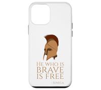 Stoicism - He Who Is Brave Is Free - Stoic Philosophy Quote Case for iPhone 12 mini