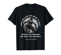 Stoicism How Long are You Going to Wait Epictetus Stoic Value Graphic T-Shirt