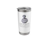 Stoicism - Life is Short - Marcus Aurelius Stoic Philosophy Stainless Steel Insulated Tumbler