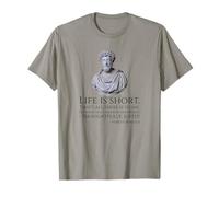 Stoicism - Life is Short - Marcus Aurelius Stoic Philosophy T-Shirt