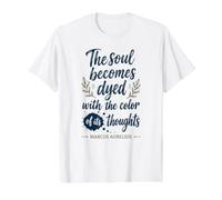 Stoicism Mindset Quote Marcus Aurelius Positive Thoughts Value Graphic T-Shirt, Men, White, M