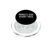 StoicTech Pixel Art Memento Mori Saying PopSockets PopGrip for MagSafe