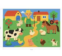 Stoie's Giant Floor Puzzle for Kids Ages 1-3 - Fun Farm Theme with 10 Different Animals - Aids in Developing Fine Motor Skills and Critical Thinking - Made with Durable, Ecological Materials