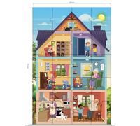 Stoie's Giant Floor Puzzle for Kids Ages 1-3- My House Theme with 7 Different Rooms - Aids in Developing Fine Motor Skills and Critical Thinking - Made with Durable, Ecological Materials