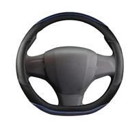 STOIFFFHH Car Interior Decoration Compatible with Peugeot for Expert for Traveller for Tepee for Van Car Steering Wheel Cover PU+ Carbon Fiber Interior Accessories (Color : Blue, Size : D shape)