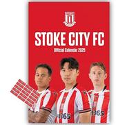 Stoke City Calendar 2025 A3 Wall Calendar Football Gift Present with Free Organising Stickers Included