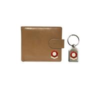 Stoke City Football Club Beige Leather Wallet And Keyring
