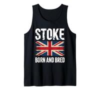 Stoke England Great Britain UK Flag Born and Bred Music Tank Top